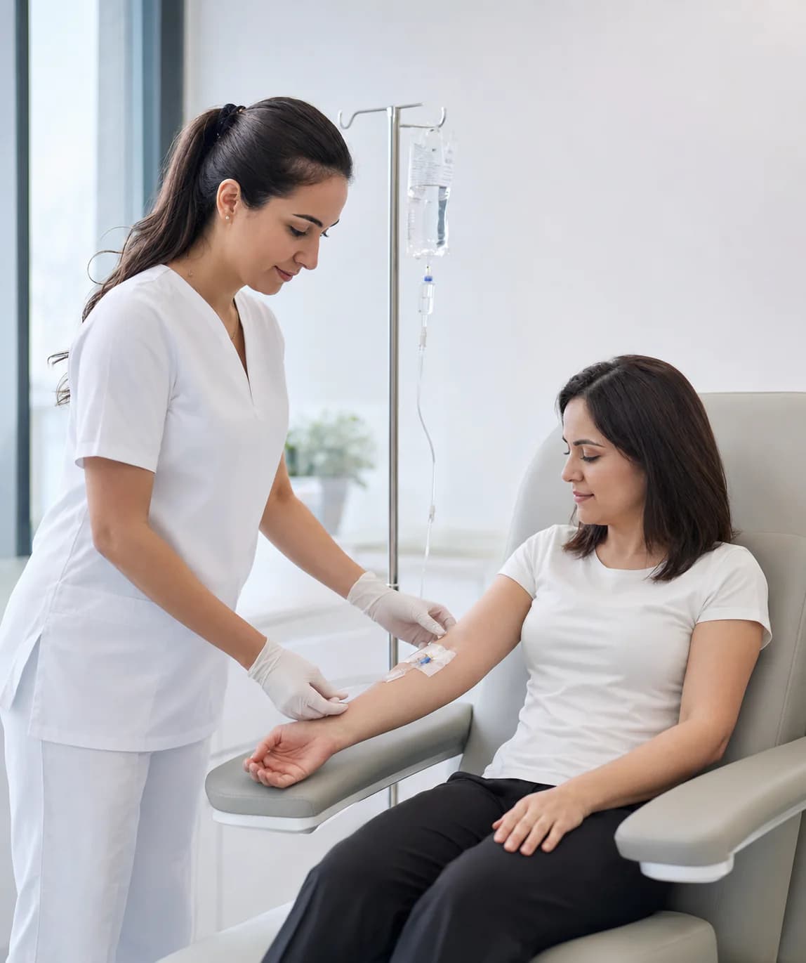 Kayseri Atom Serum sağlık kabininde serum uygulaması